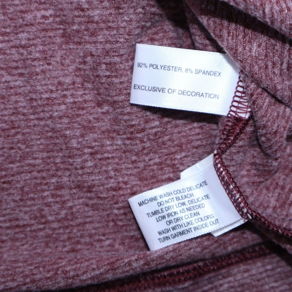 Cutter & Buck Virginia Tech Mens Quarter Zip Pullover Maroon Heather XXL Hokies